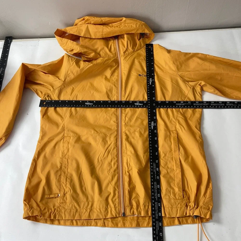 Columbia Rain Jacket Womens XL Yellow Switchback iii Waterproof Outdoor Hike